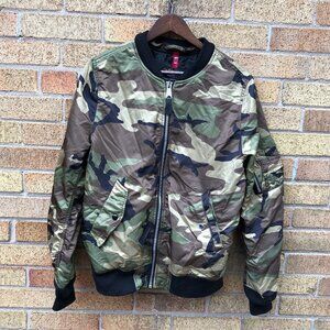 Alpha Industries Camo Bomber Jacket Large